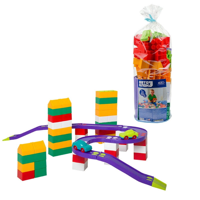 

Конструктор "Авто-Блок" №3 Colorplast 1791 72 детали