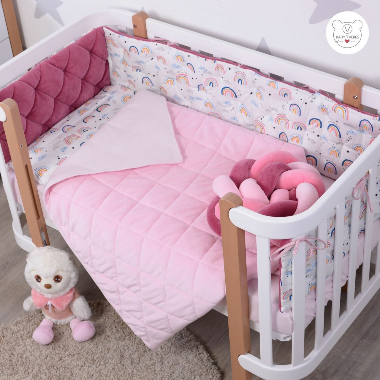 

Постельный комплект в кроватку Baby Veres Velour Rainbow 5 единиц