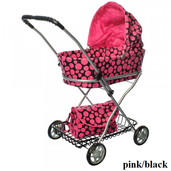 

Коляска для кукол Melogo 9325 (pink/black)