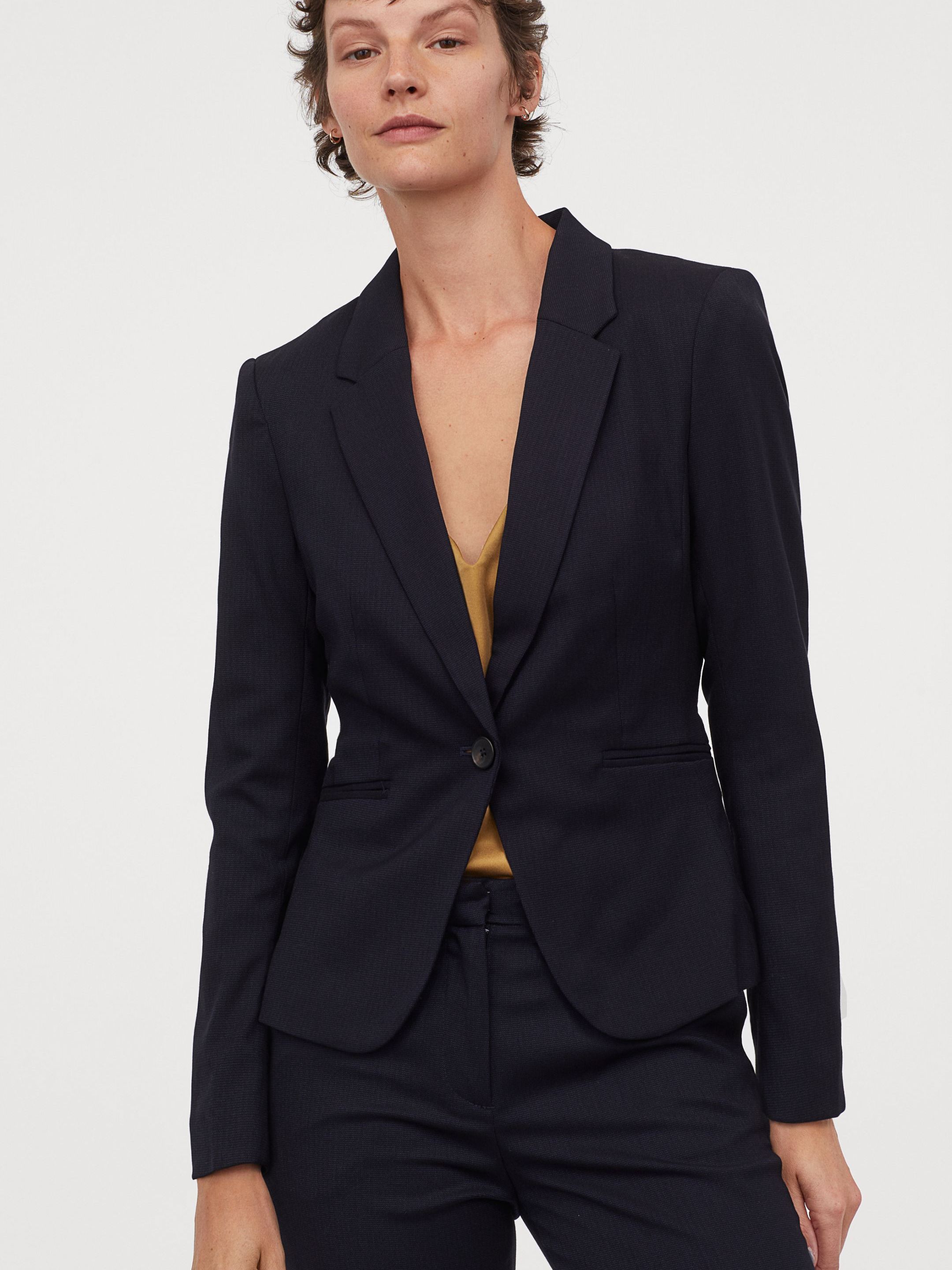 

Пиджак H&M 0568601-0  Темно-синий, Пиджак H&M 0568601-0 36 Темно-синий