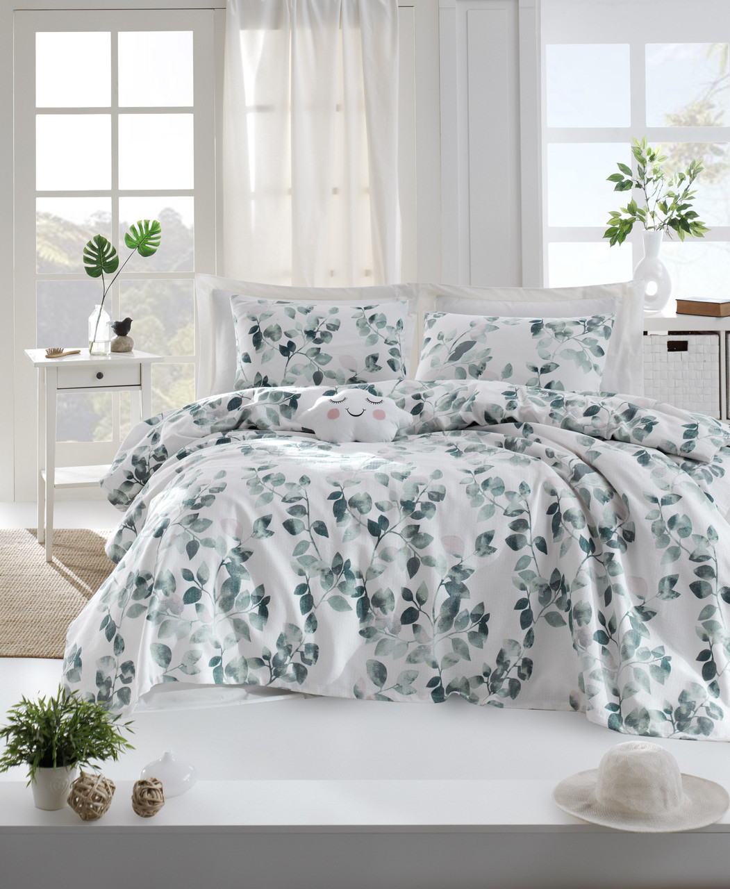 

Покрывало пике Lotus Home Perfect - Sabine зеленый 200*235