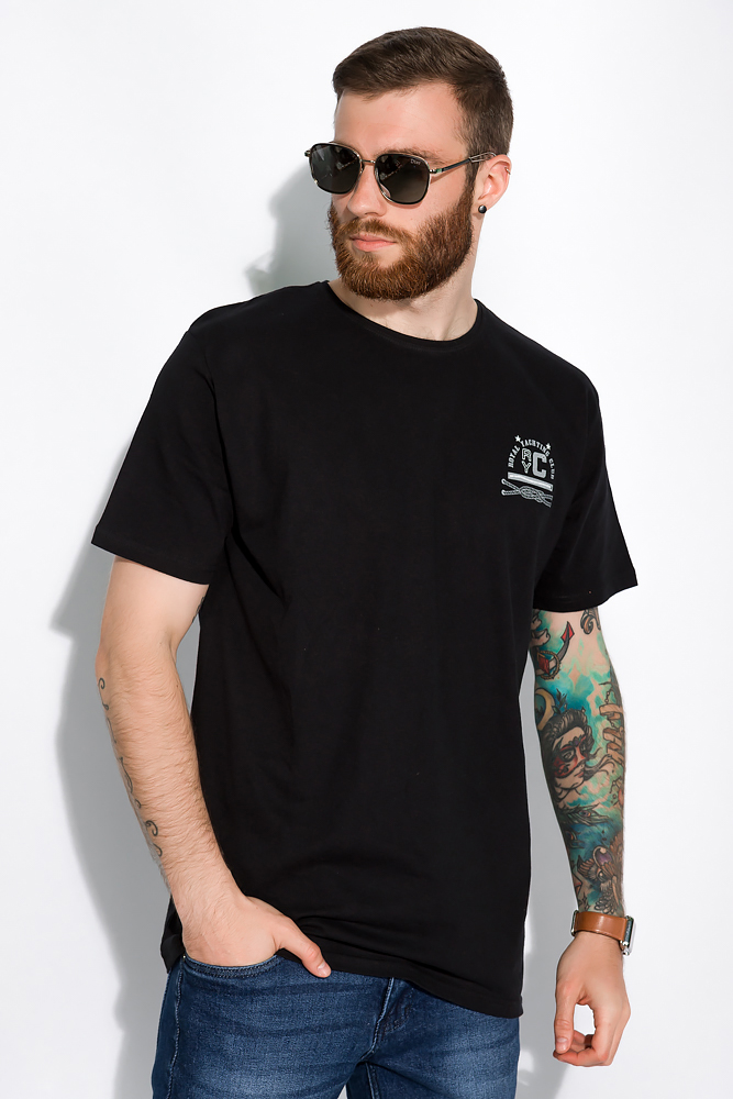 

Футболка с принтом на груди Time of Style 148P114-10 XXXL Черный