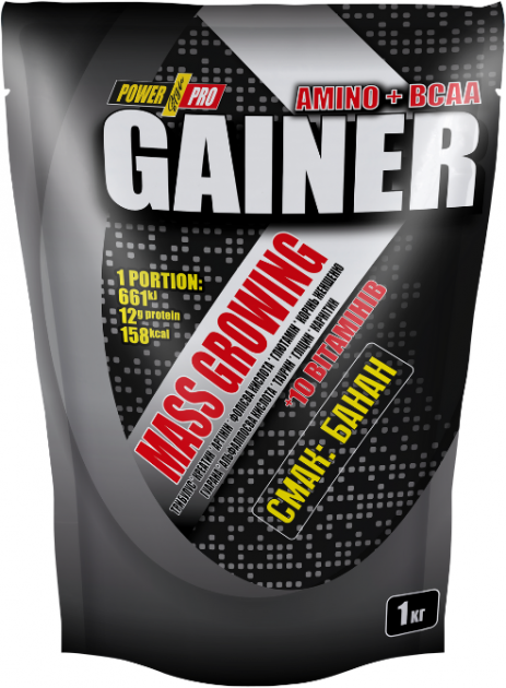 

Гейнер Power Pro Gainer 1000 g /25 servings/ Банан 1000 г