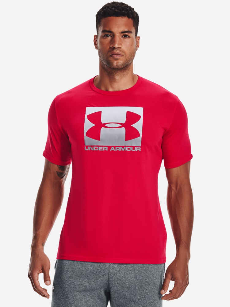 Акція на Футболка довга чоловіча Under Armour Ua Boxed Sportstyle Ss 1329581-600 M Червона від Rozetka