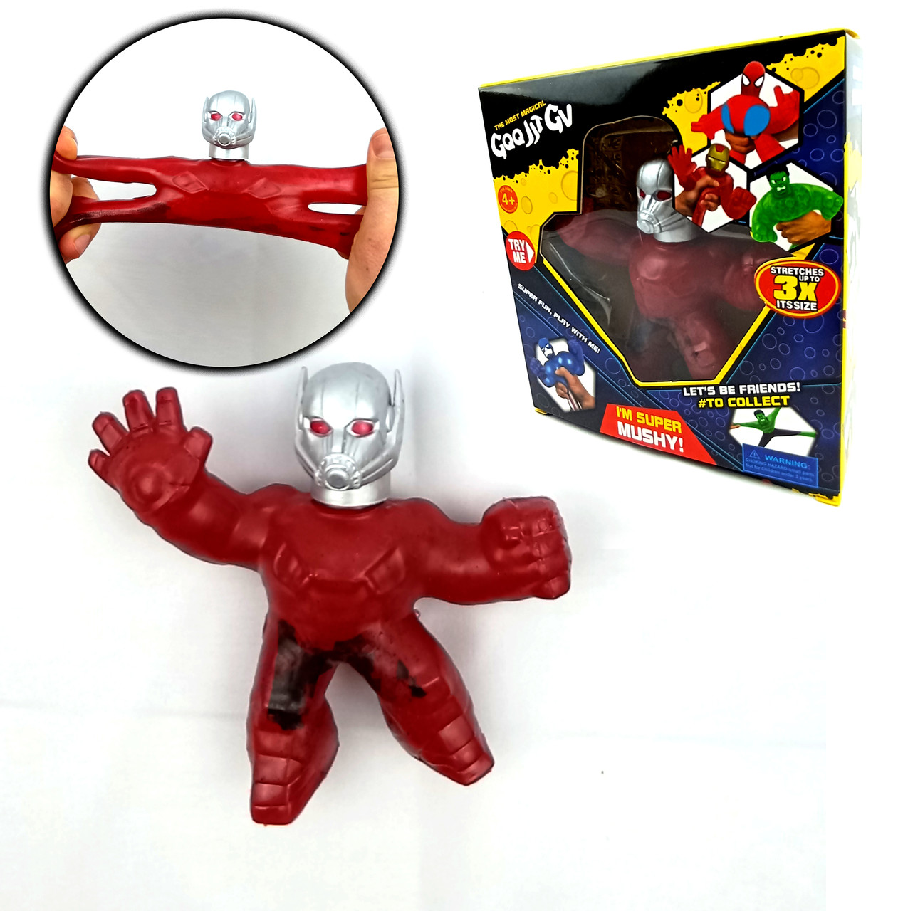 

Игрушка-растяжка 15см , Фигурка Гуджитсу Человек Муравей MARVEL (Супергерои Марвел). "GooJitCu"