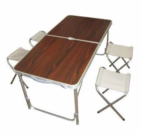 

Стол для пикника складной + 4 стульf Folding Table, 120*60*70/50см