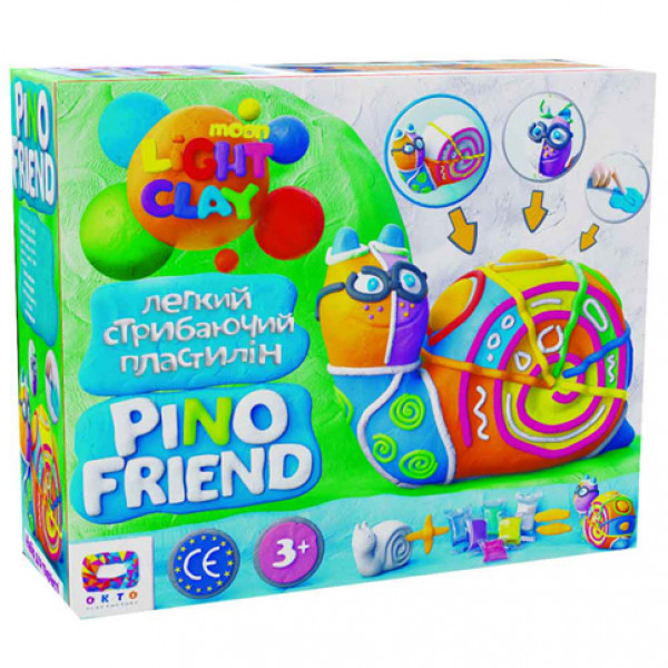 

Набір легкого стрибаючого пластиліну ТМ Moon Light Clay Pino Friend Райлі (9)