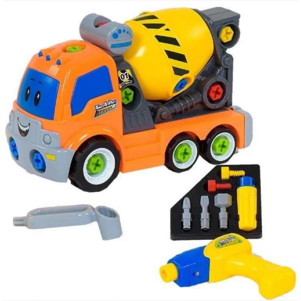 

Машинка конструктор Бетономешалка Best Toys 1980 с шуруповертом