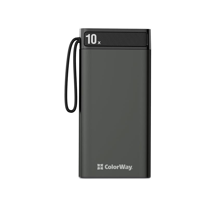 

Универсальная мобильная батарея ColorWay Metal Case 10000mAh Black (CW-PB100LPI2BK-PDD)