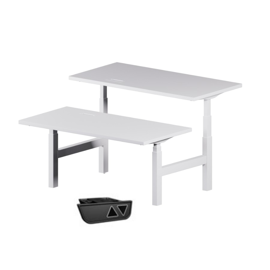

Двойная база подъемного стола со столешницей Doble H type EPI EE 470 White