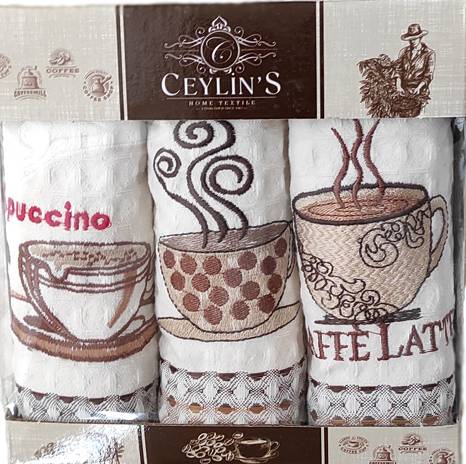

Набор вафельных салфеток Ceylin's Home Textile с вышивкой № 4 35 х 50 см 3 шт
