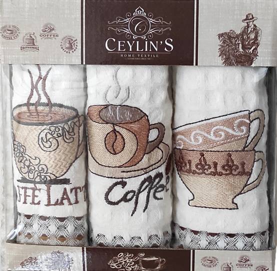 

Набор вафельных салфеток Ceylin's Home Textile с вышивкой № 6 35 х 50 см 3 шт