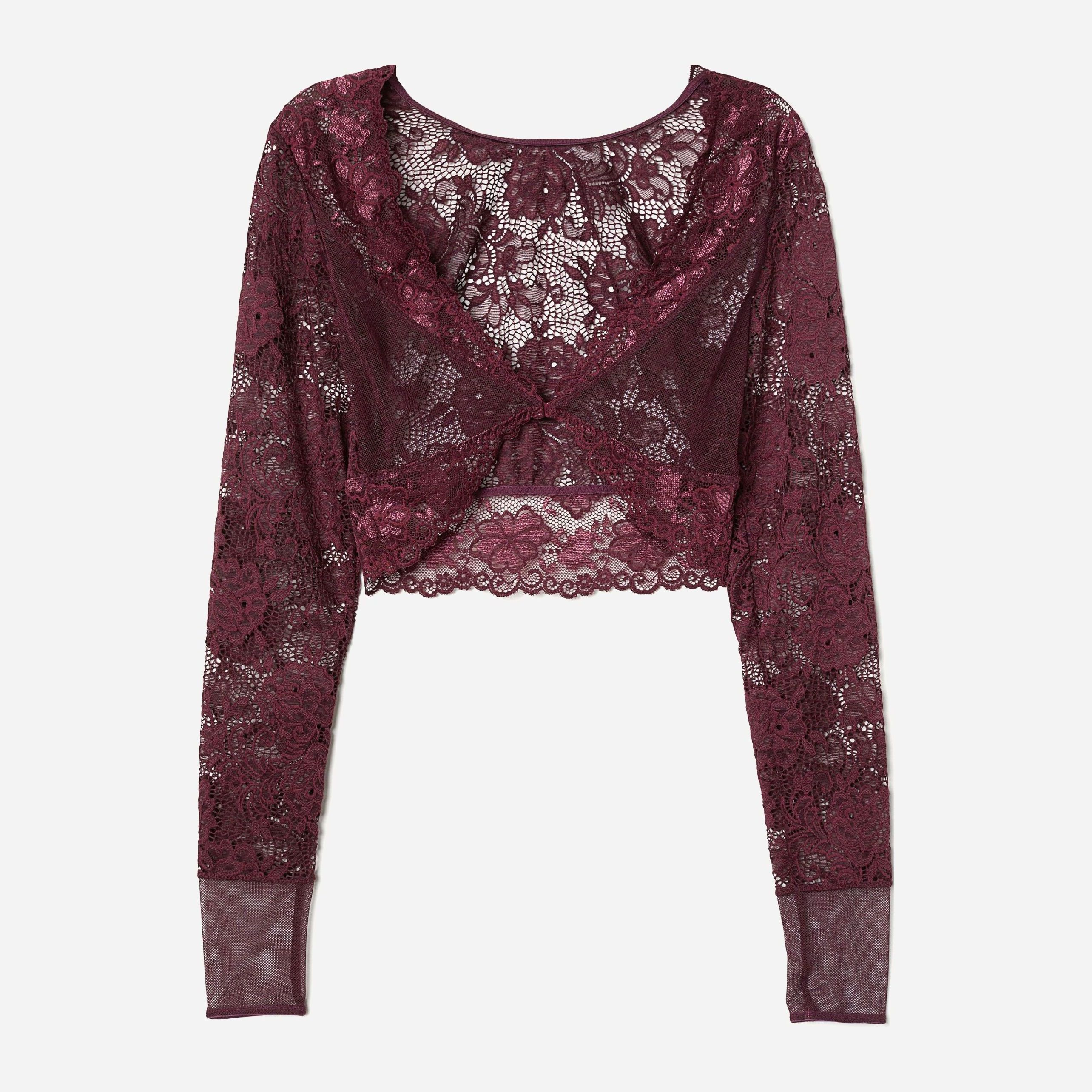 

Топ H&M XAZ173108DLYI  Бордовый, Топ H&M XAZ173108DLYI S Бордовый