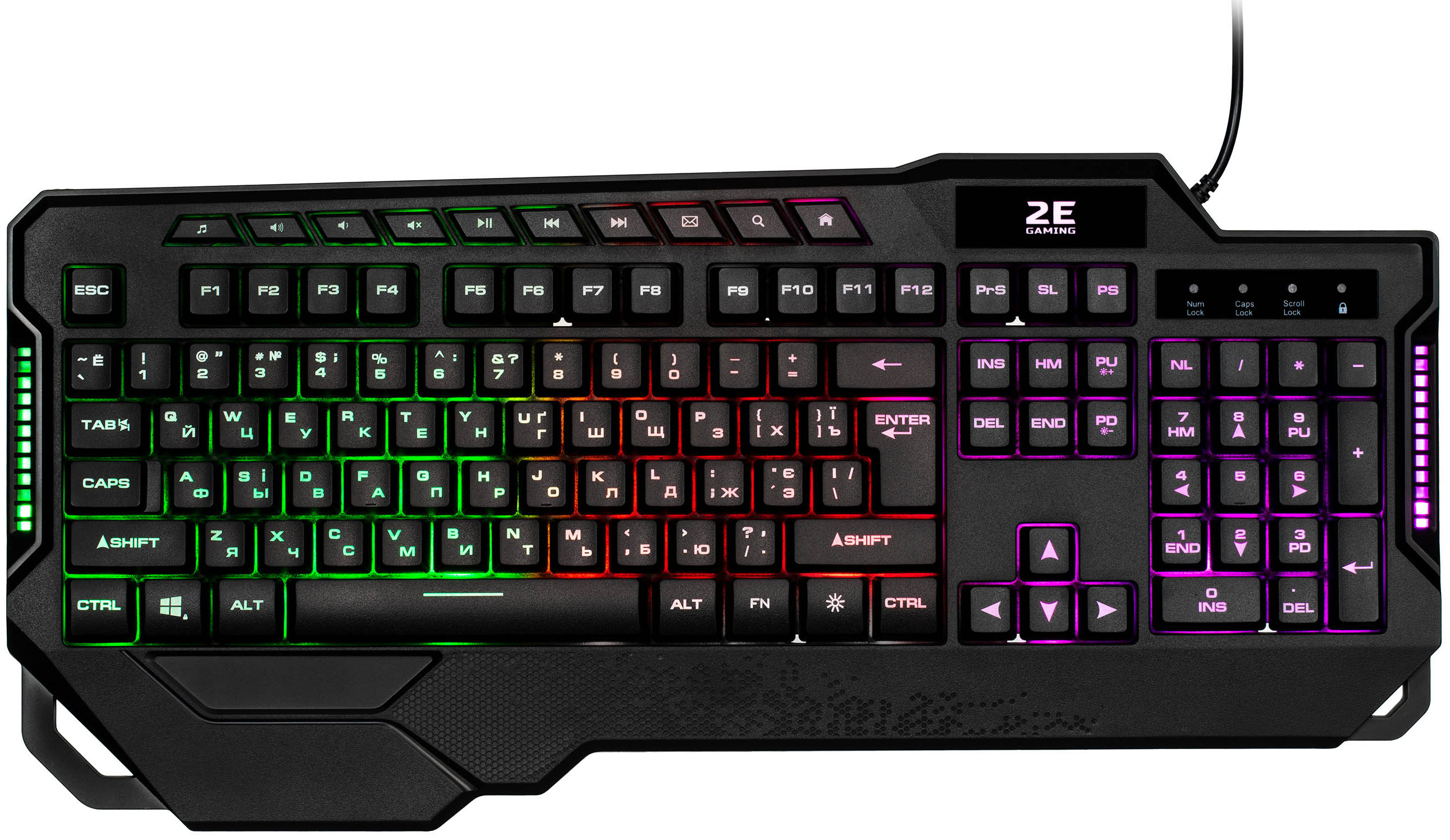 

Клавиатура 2E Gaming Keyboard KG340 LED USB Ukr Black (2E-KG340UBK)