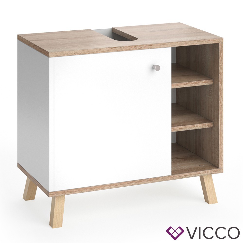 

Тумба под умывальник Vicсo Senyo, 60x54, белая, сонома