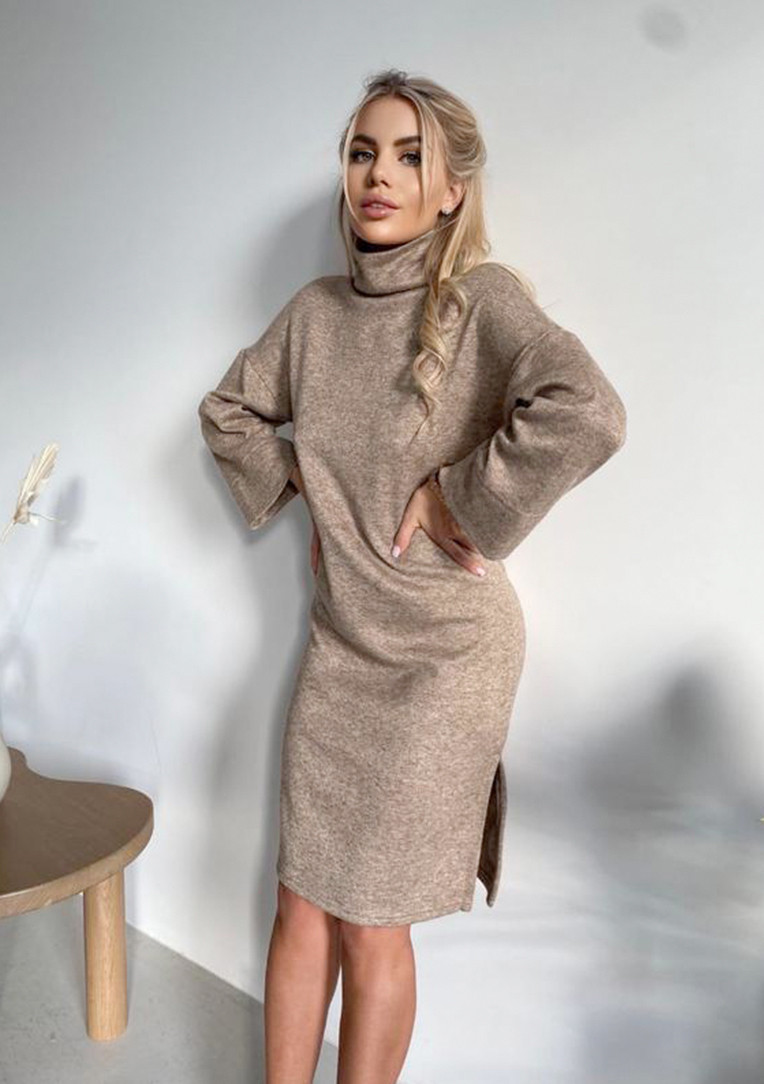 

Стильное платье-гольф Fashion Girl "Katrin" 46-48 мокко