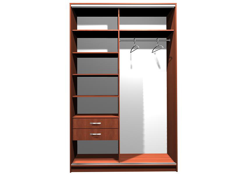 

Шкаф купе Nika Мебель - (корпус без фасада) 2-х дверный Ника-7 150х45х240