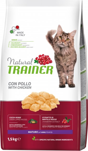 

Сухой корм для кошек Trainer Natural Super Premium Mature Cat со свежей курицей 1,5 кг