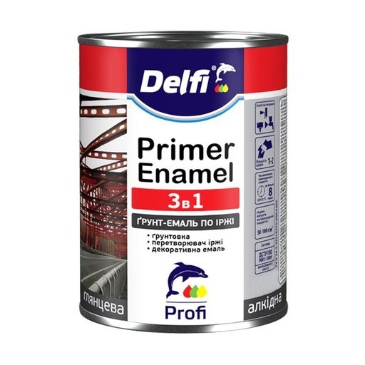 

Грунт-эмаль Delfi Primer Enamel 3в1 белая 2.8 кг