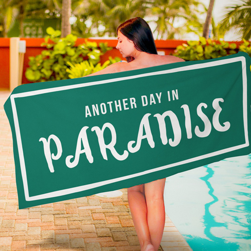 

Полотенце пляжное большое с принтом Another day in paradise Presentville 150х70 см 000170204