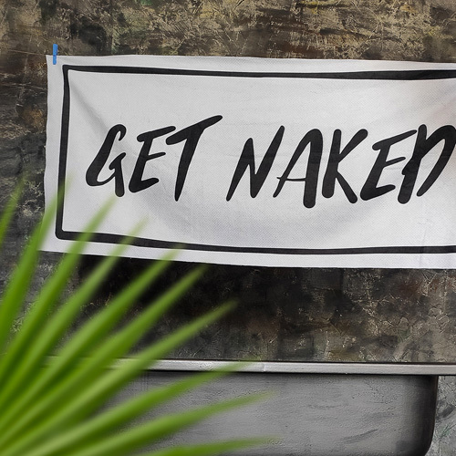 

Полотенце пляжное с принтом Get naked Presentville 150х70 см 000170197