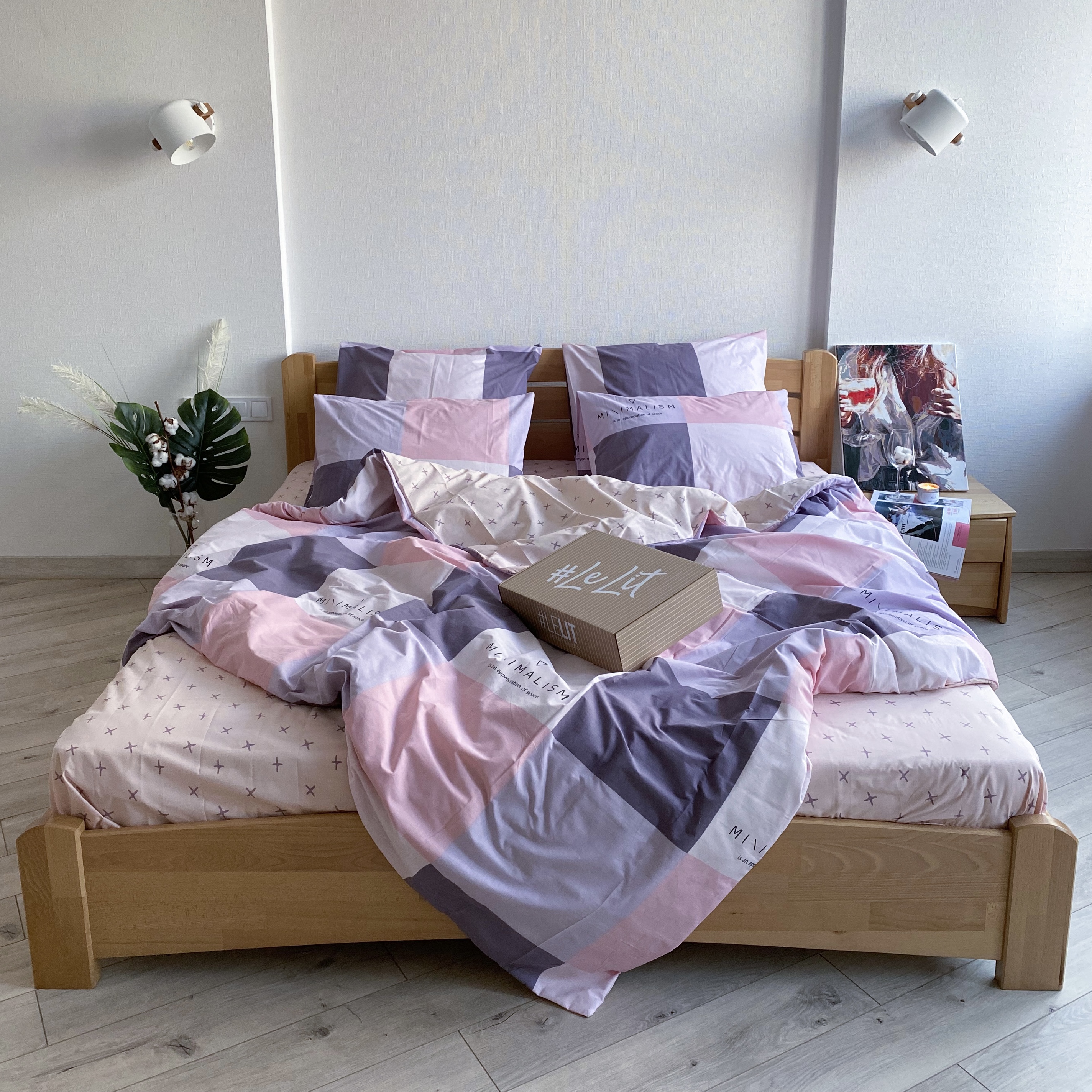 

Постельное белье Lelit Евро бязь розовое с принтом Минимализм 200 х 215 см (Евро 0343/2)