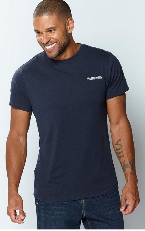 

Футболка с лампасами английской марки Lambretta Retro navy, Lamb-tee-008