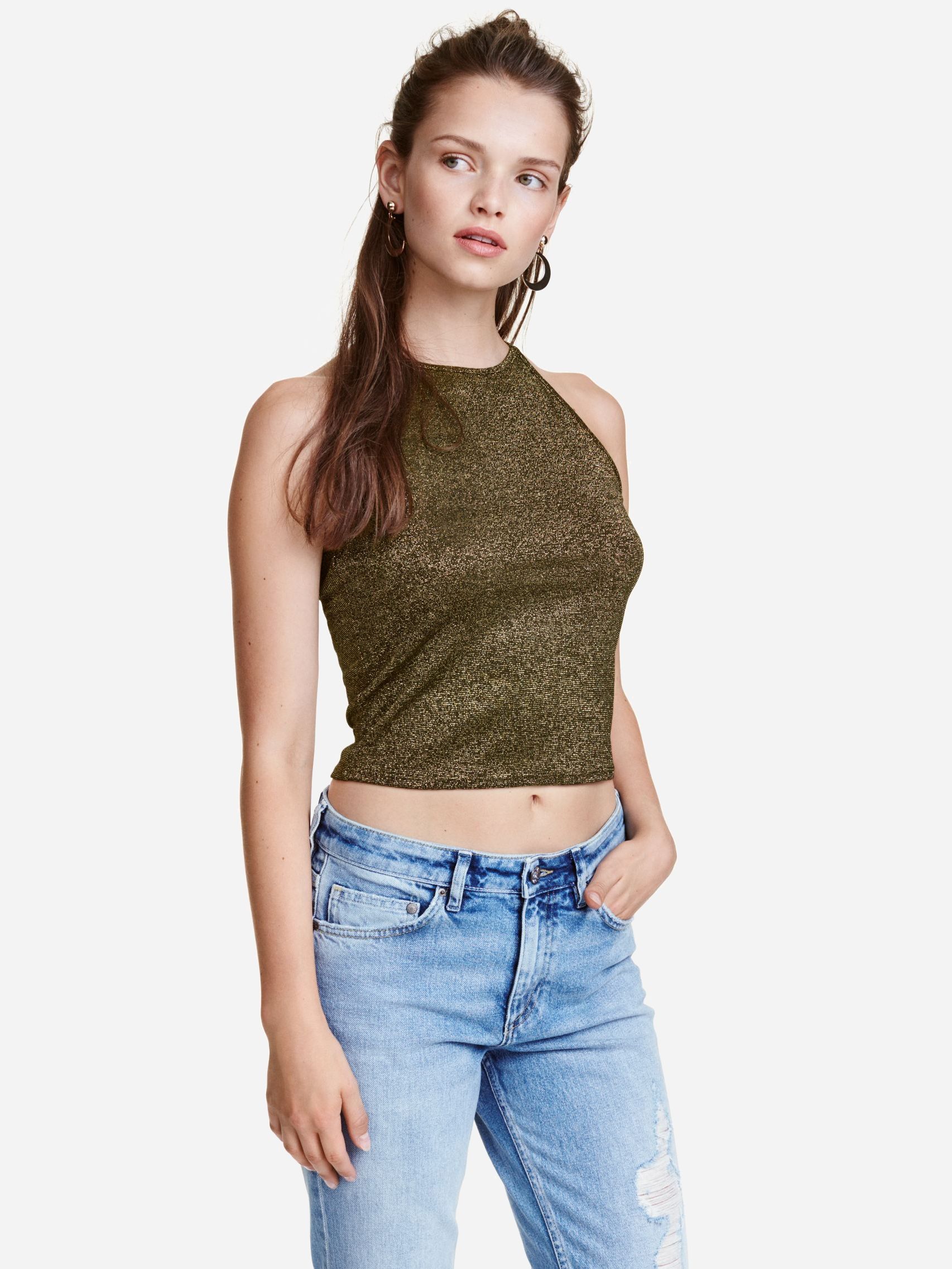 

Топ H&M 4209374  Золотистый, Топ H&M 4209374 S Золотистый