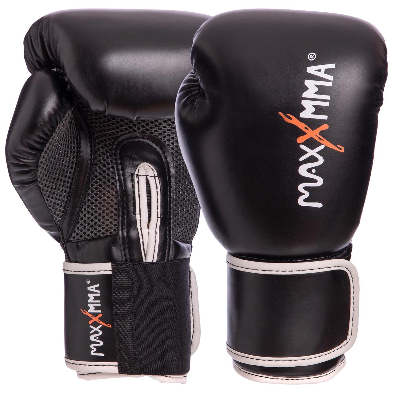 

Перчатки боксерские MAXXMMA GB01S 10 унций черные