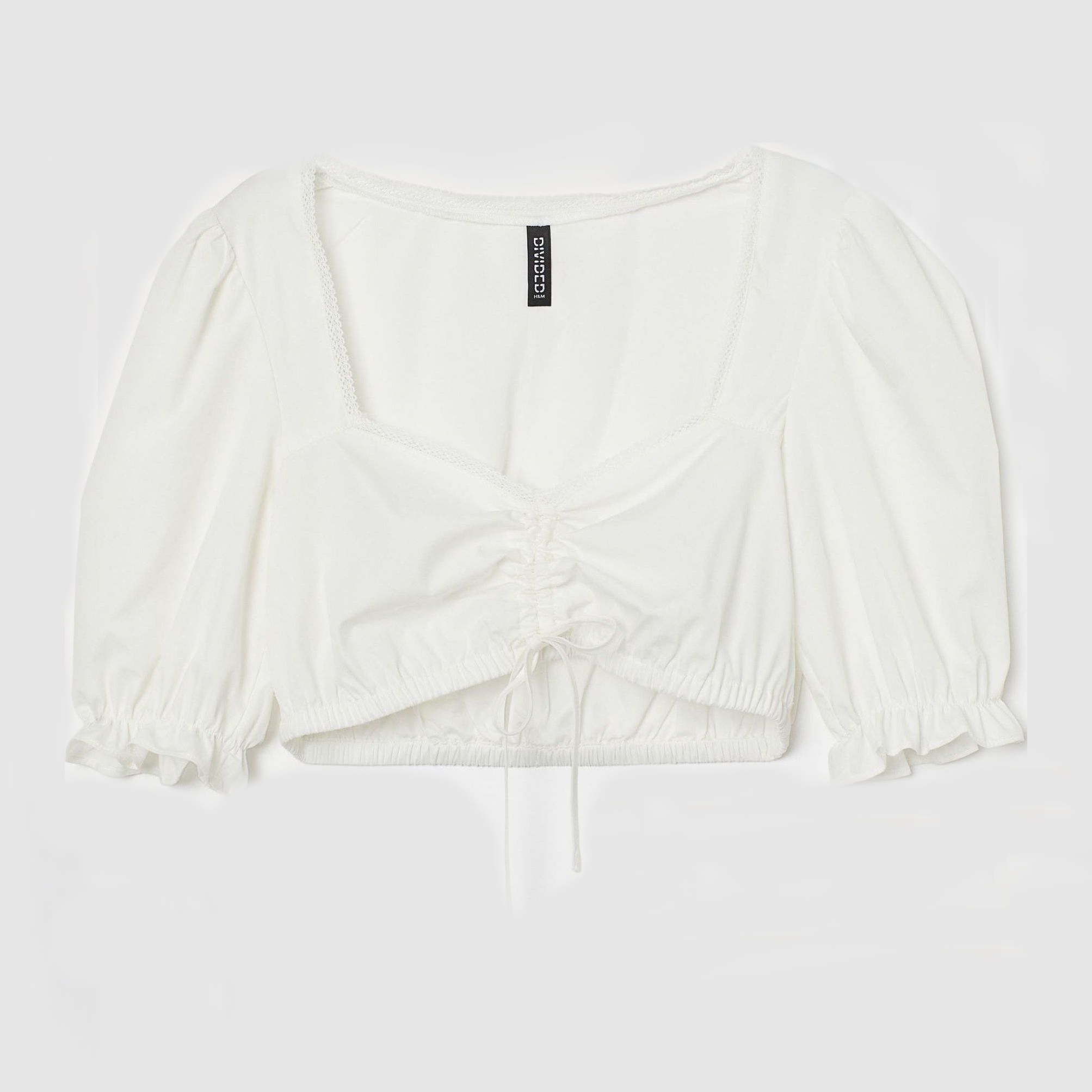 

Топ H&M 0740470-0  Белый, Топ H&M 0740470-0 38 Белый