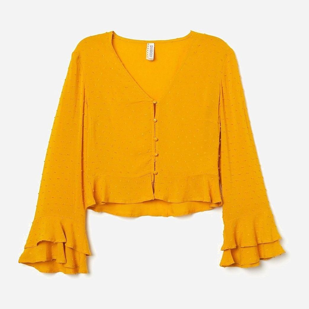 

Топ H&M Divided 0669807-8  Горчичный, Топ H&M Divided 0669807-8 36 Горчичный