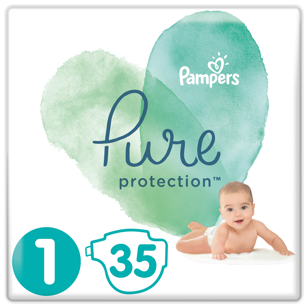 

Подгузник Pampers Pure Protection Размер 1 Newborn 2-5 кг 35 шт (8001841023120)