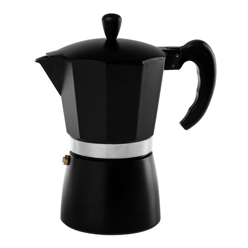 

Кофеварка гейзерная FLORINA ALUM MACCHIATO 1K2659 KPS-6CUP Черная