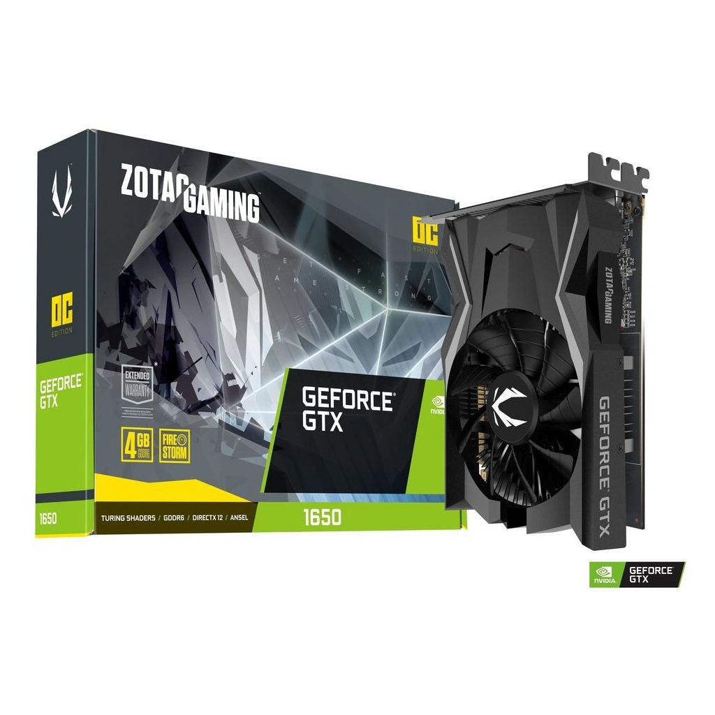 

Видеокарта Zotac GeForce GTX1650 4096Mb OC D6 (ZT-T16520F-10L)