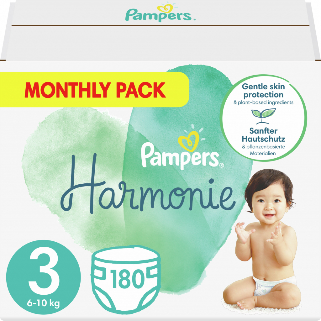 

Подгузник Pampers Harmonie Размер 3 (6-10 кг) 180 шт (8006540156414)
