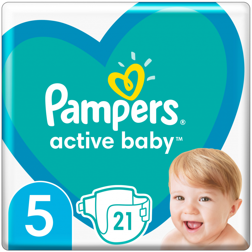 

Подгузник Pampers Active Baby Junior Размер 5 (11-16 кг), 21 шт (8006540033043)