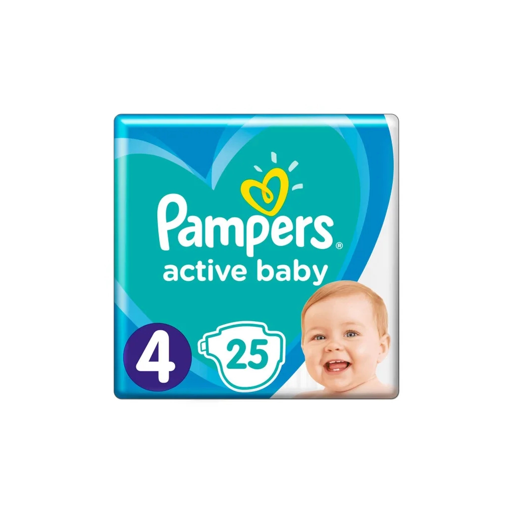 

Подгузник Pampers Active Baby Maxi Размер 4 (9-14 кг) 25 шт (8001841630809)