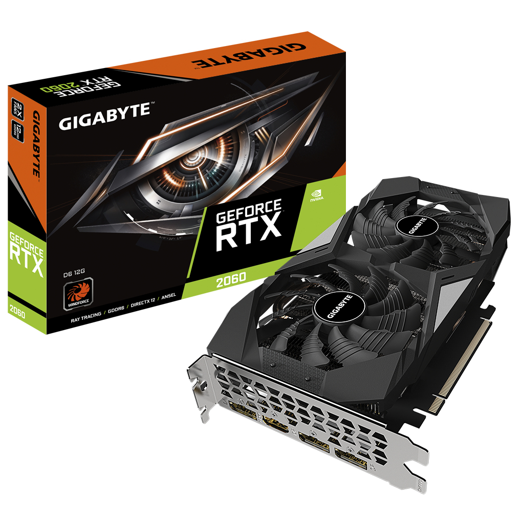

Видеокарта GeForce RTX2060 12Gb GIGABYTE (GV-N2060D6-12GD)