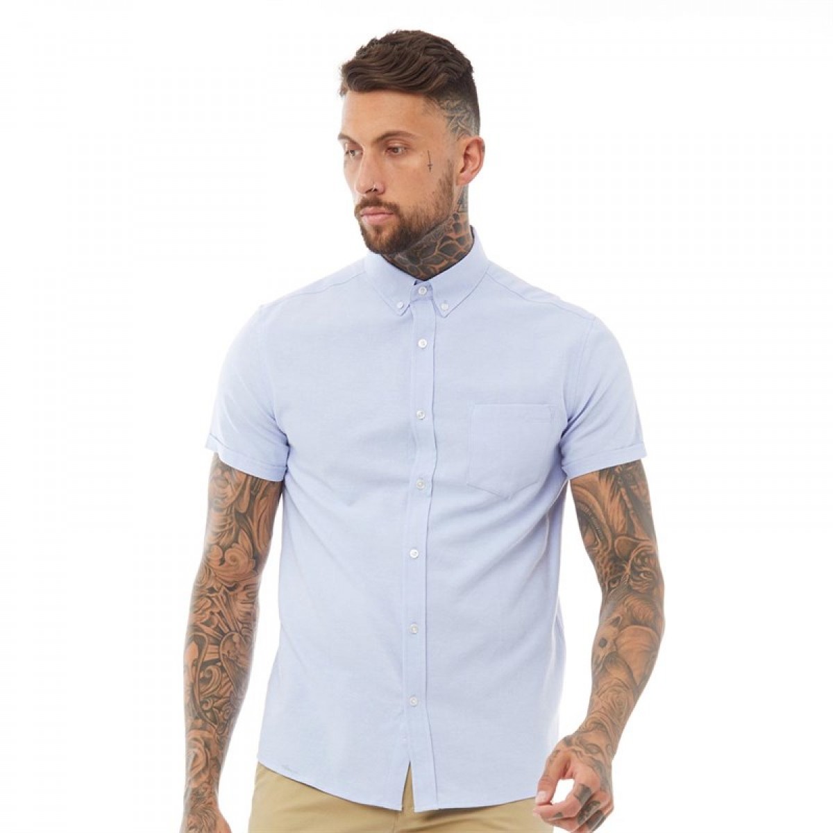 

Рубашка Fluid Short Sleeve Oxford Shirt Blue Light Blue, XS (40)