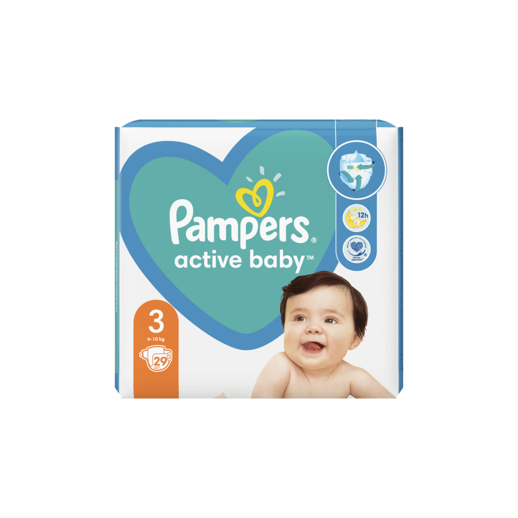 

Подгузник Pampers Active Baby Размер 3 (6-10 кг) 29 шт (8001841630762)