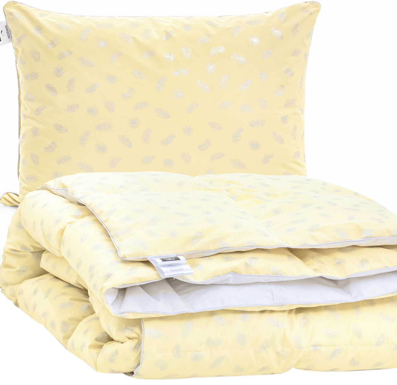 

Набор пуховый MirSon №1937 Bio-Beige Деми 70% пух одеяло 172х205 + подушка 50х70 средняя