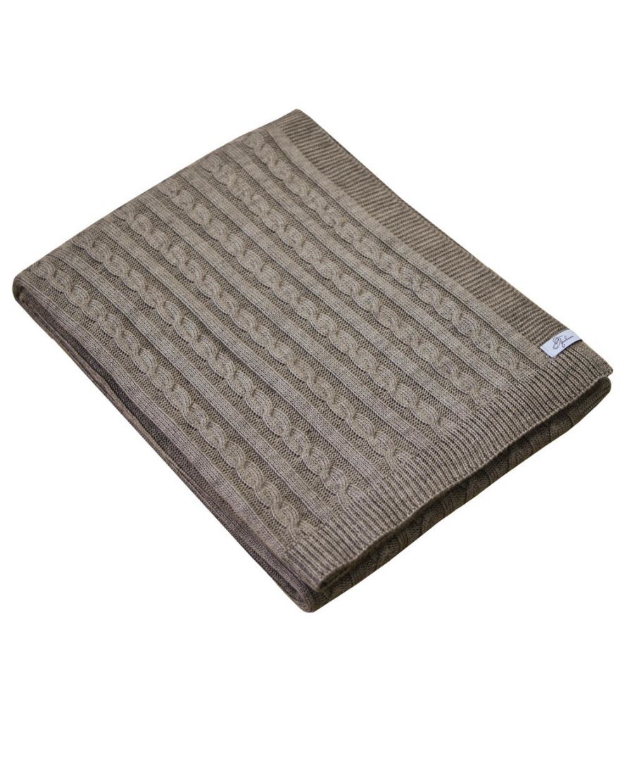 

Плед вязаный Прованс SOFT 140х180 см Ореховый