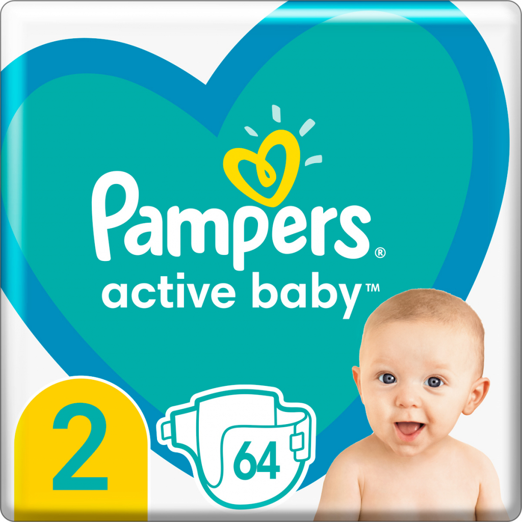

Подгузник Pampers Active Baby Размер 2 (4-8 кг) 64 шт (8006540045428)