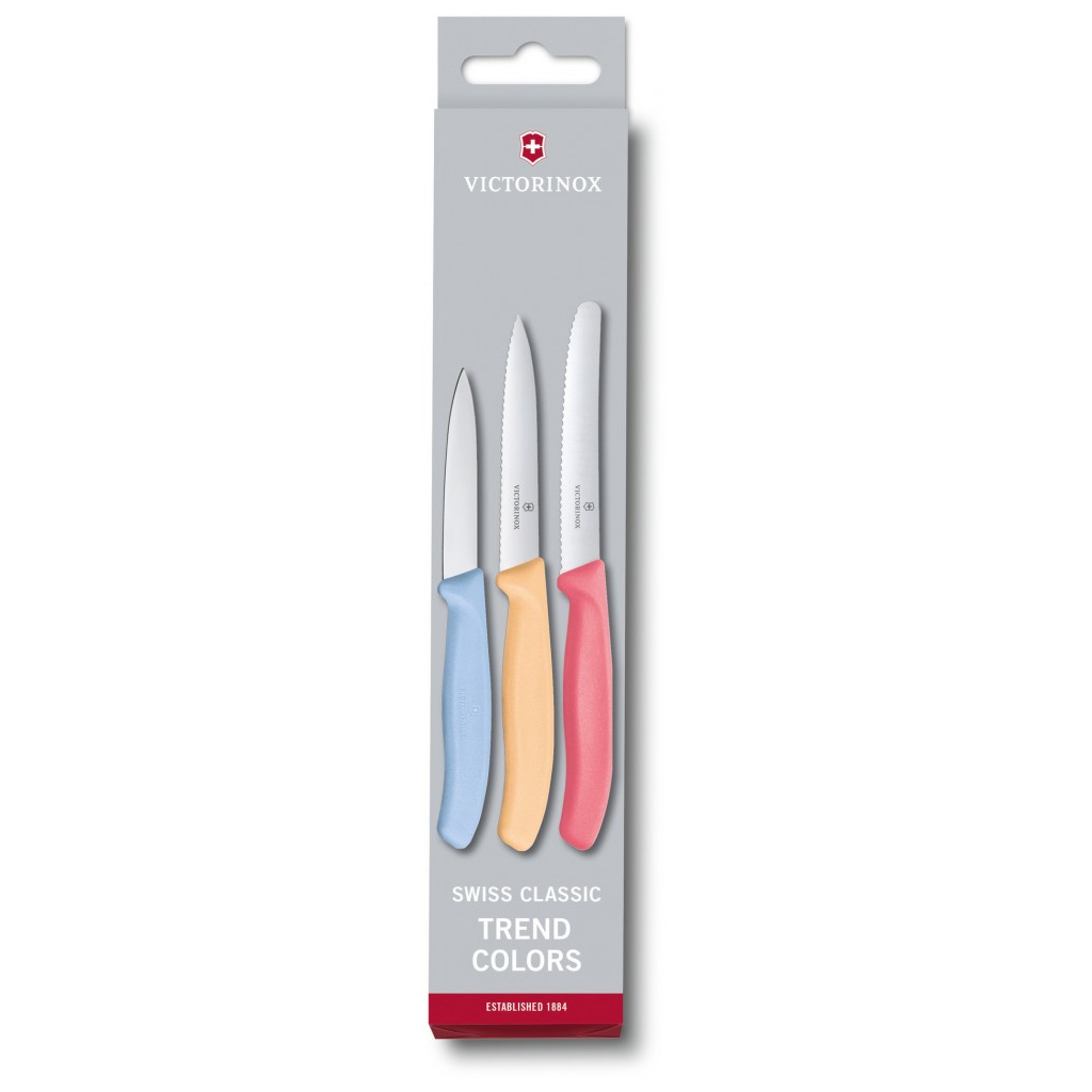 

Набор ножей Victorinox SwissClassic Paring Set 3 шт Light Blue, Orange, Red (6.7116.34L1)