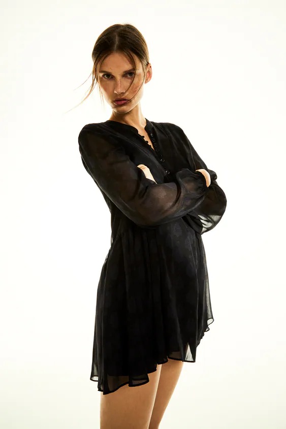 

Платье Zara  черный 8882069800, Платье Zara XS черный 8882069800