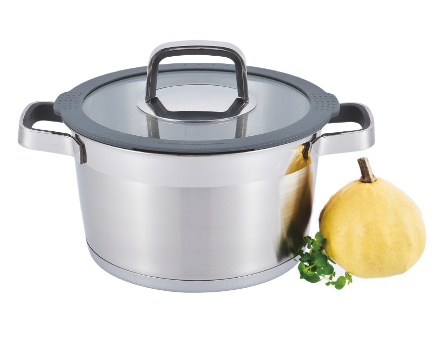 

Кастрюля DUKA ESKIL с крышкой 6,0 л, 23 см, нержавеющая сталь, серая