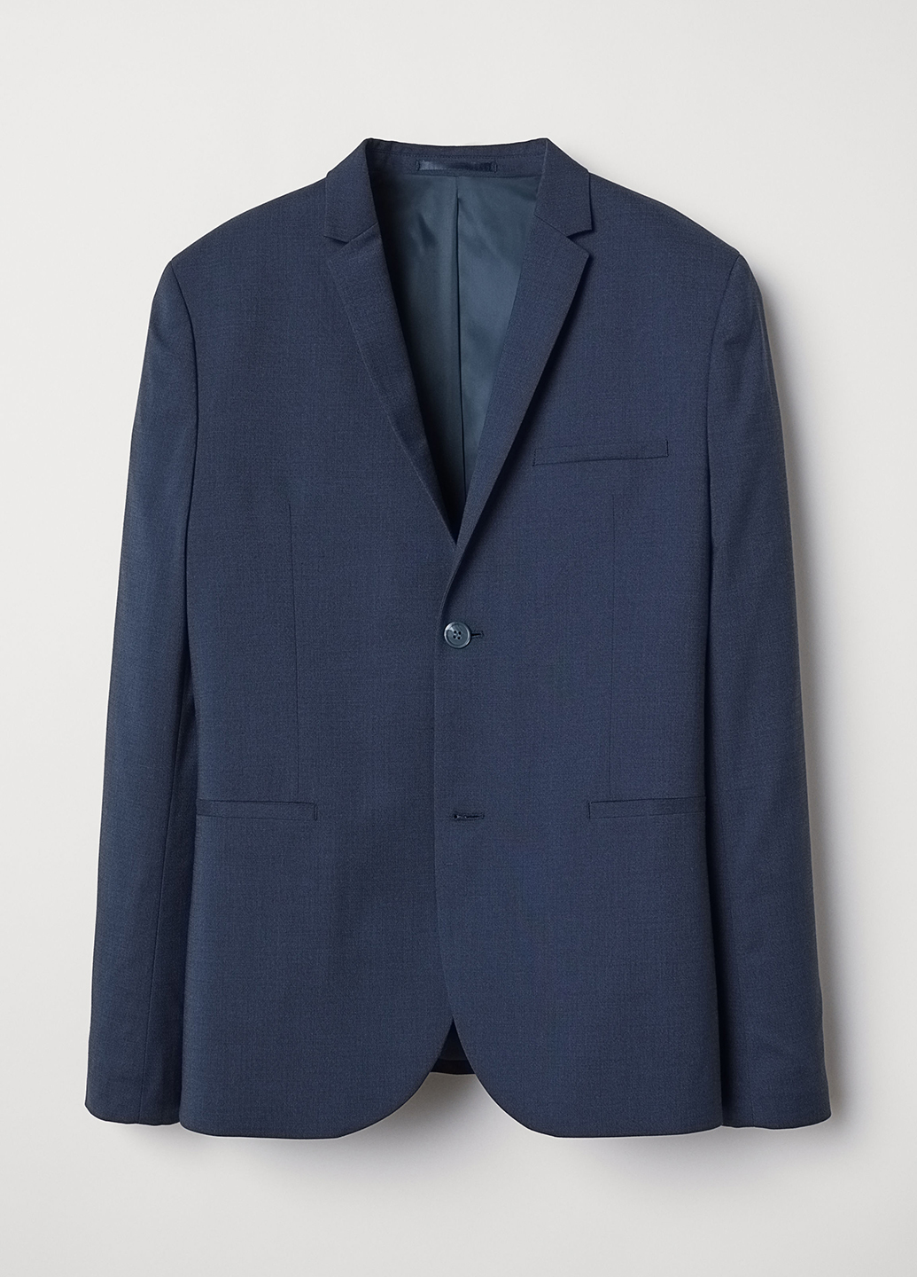 

Пиджак H&M 44 темно-синий. 0553092_син_01