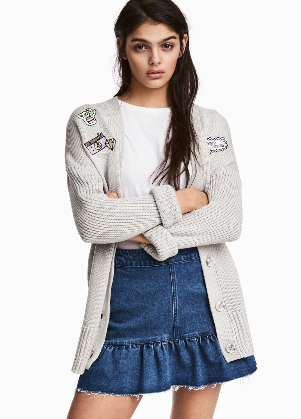 

Кардиган H&M M светло серый/ меланж 0495332
