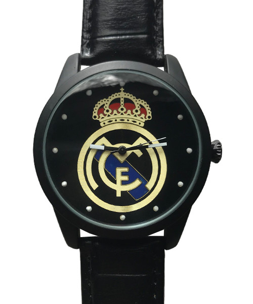 

Часы мужские наручные Реал Мадрид футбольный клуб, FC Real Madrid, кожаный ремешок, люминесцентные индексы
