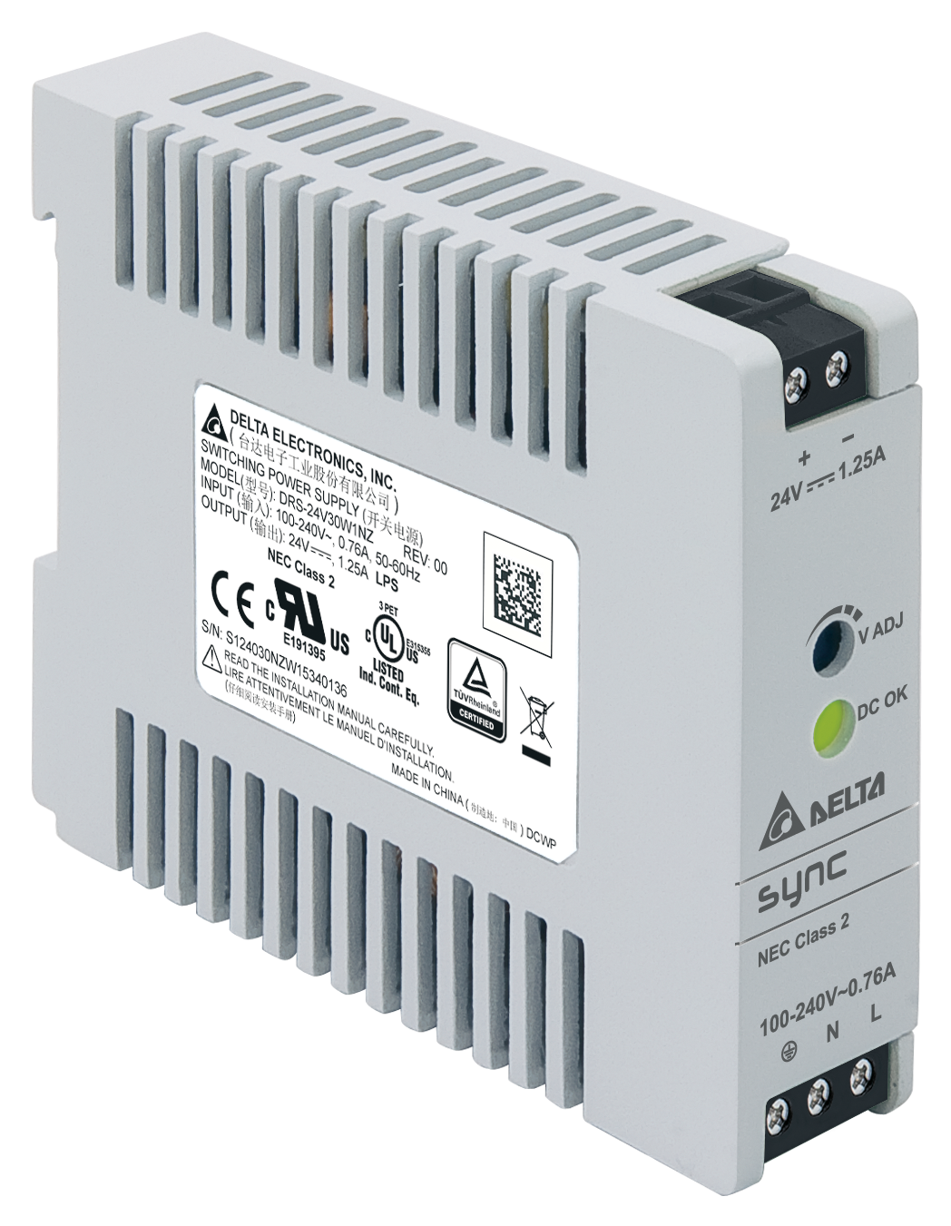 

Блок питания DELTA ELECTRONICS DRS-24V30W1NZ